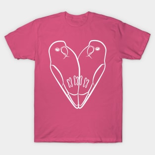 Lovebird Hearts Outline T-Shirt